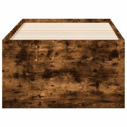 Divano Letto con Cassetti senza Materasso Rovere Fumo 90x190 cm