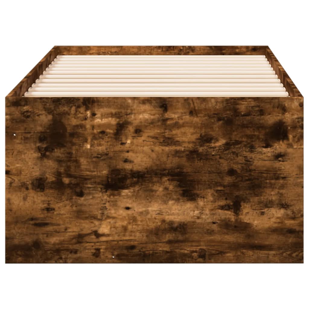 Divano Letto con Cassetti senza Materasso Rovere Fumo 75x190 cm