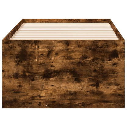 Divano Letto con Cassetti senza Materasso Rovere Fumo 75x190 cm