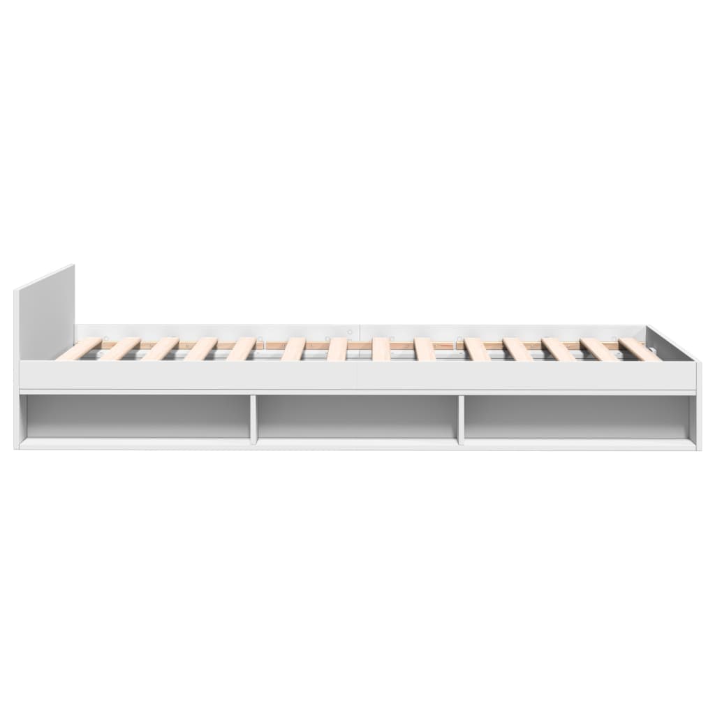 Giroletto con Cassetto Bianco 75x190 cm in Legno Multistrato
