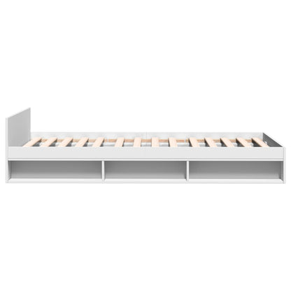 Giroletto con Cassetto Bianco 75x190 cm in Legno Multistrato