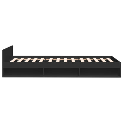 Giroletto con Cassetto Nero 75x190 cm in Legno Multistrato
