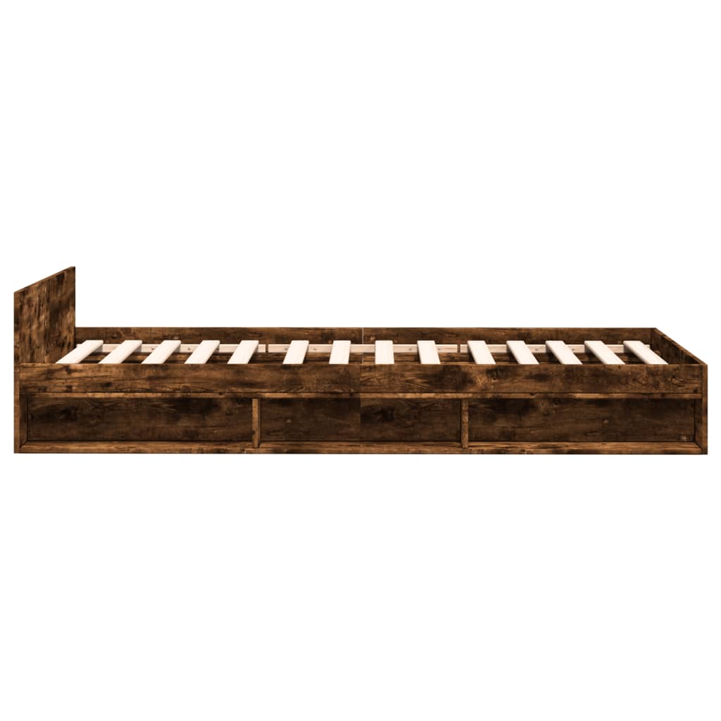 Giroletto con Cassetto Rovere Fumo 75x190 cm Legno Multistrato