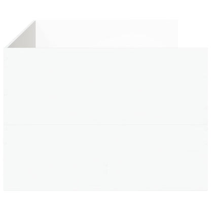Divano Letto con Cassetti senza Materasso Bianco 100x200 cm
