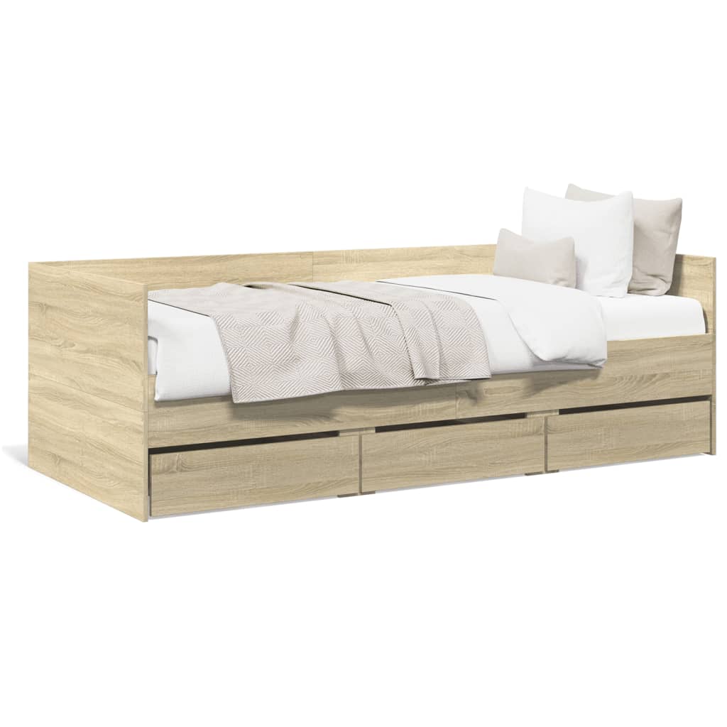 Divano Letto con Cassetti senza Materasso 100x200 cm