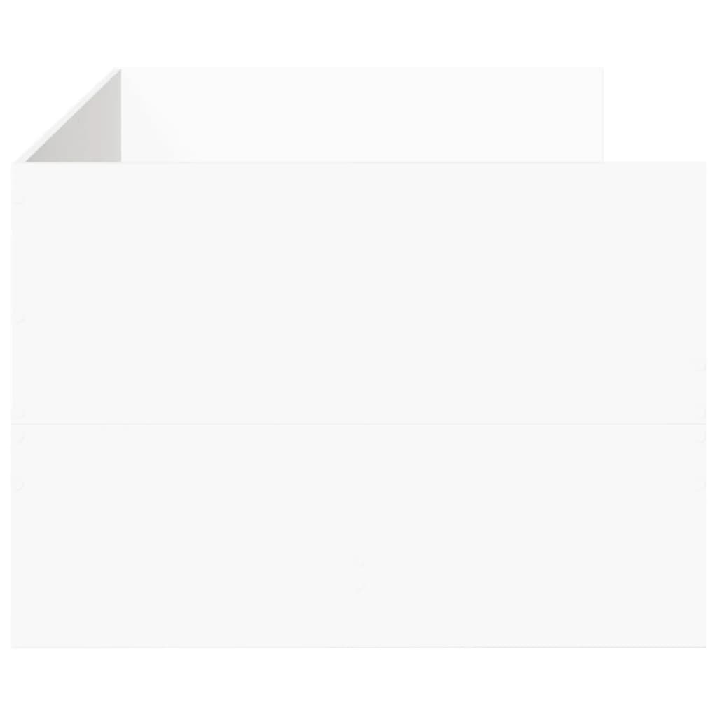 Divano Letto con Cassetti senza Materasso Bianco 90x200 cm