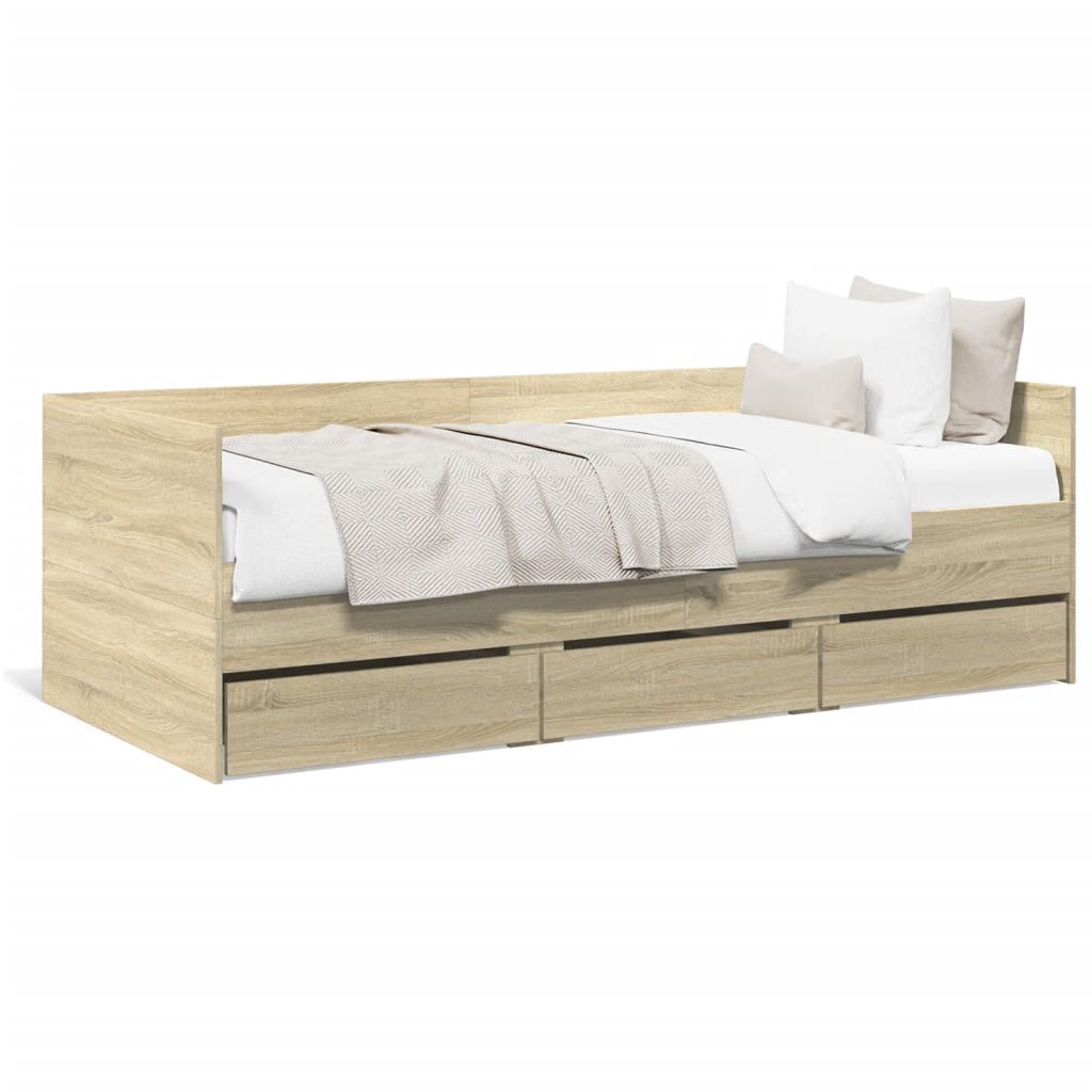 Divano Letto con Cassetti senza Materasso 90x200 cm