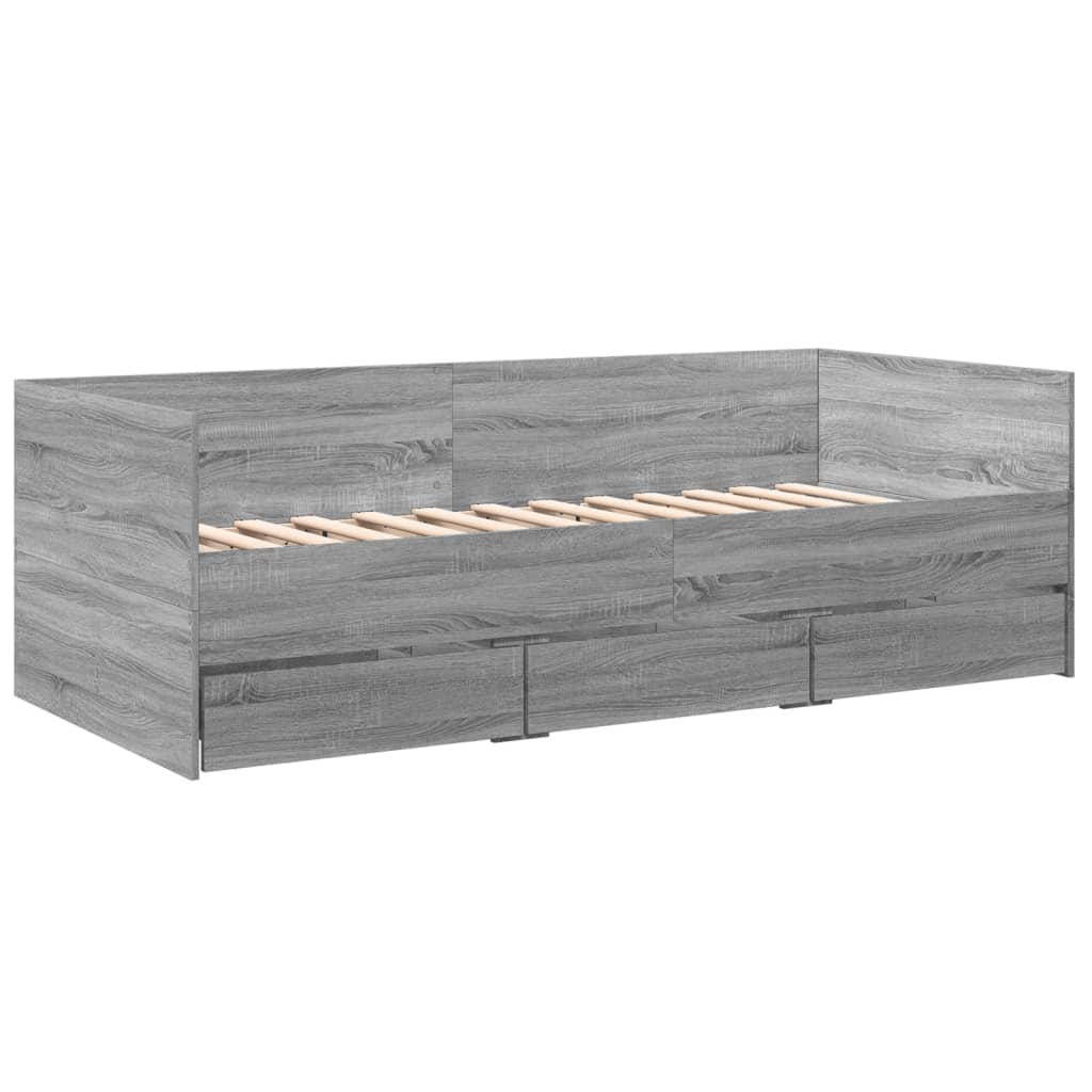Divano Letto con Cassetti senza Materasso 90x200 cm