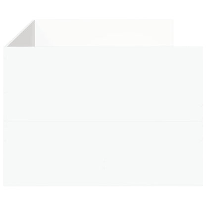 Divano Letto con Cassetti senza Materasso Bianco 90x190 cm