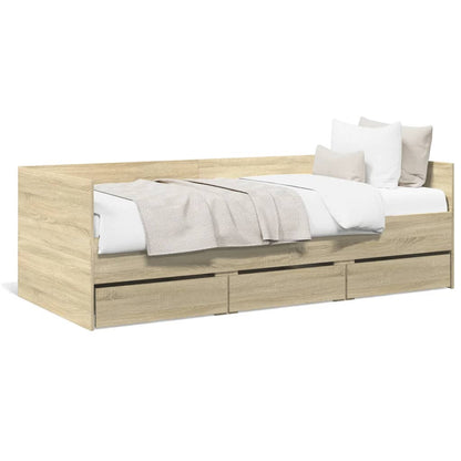 Divano Letto con Cassetti senza Materasso 75x190 cm
