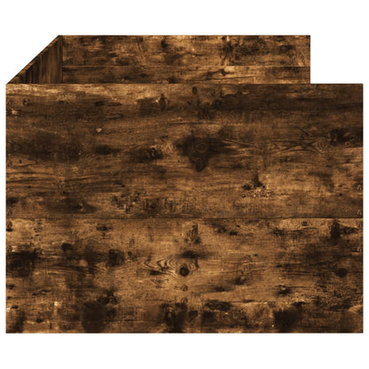 Divano Letto con Cassetti senza Materasso Rovere Fumo 75x190 cm