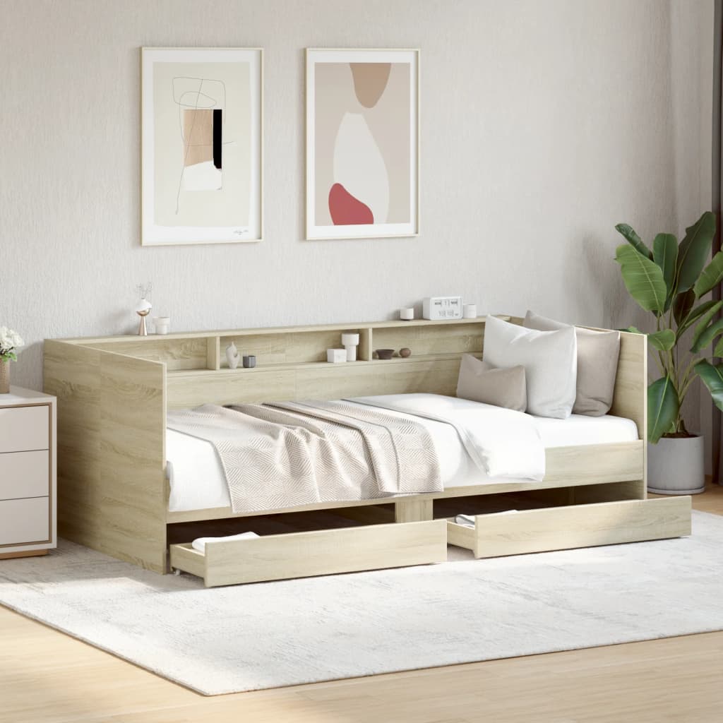 Divano Letto con Cassetti senza Materasso 100x200 cm