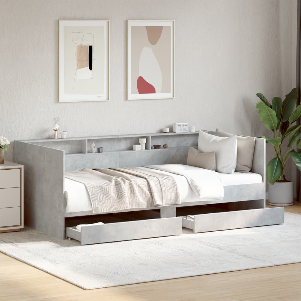 Divano Letto con Cassetti senza Materasso 100x200 cm