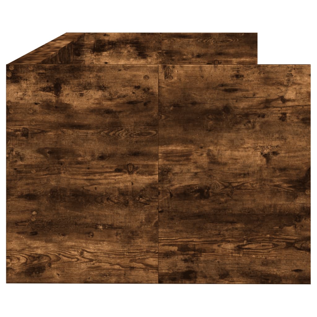 Divano Letto con Cassetti senza Materasso Rovere Fumo 100x200cm