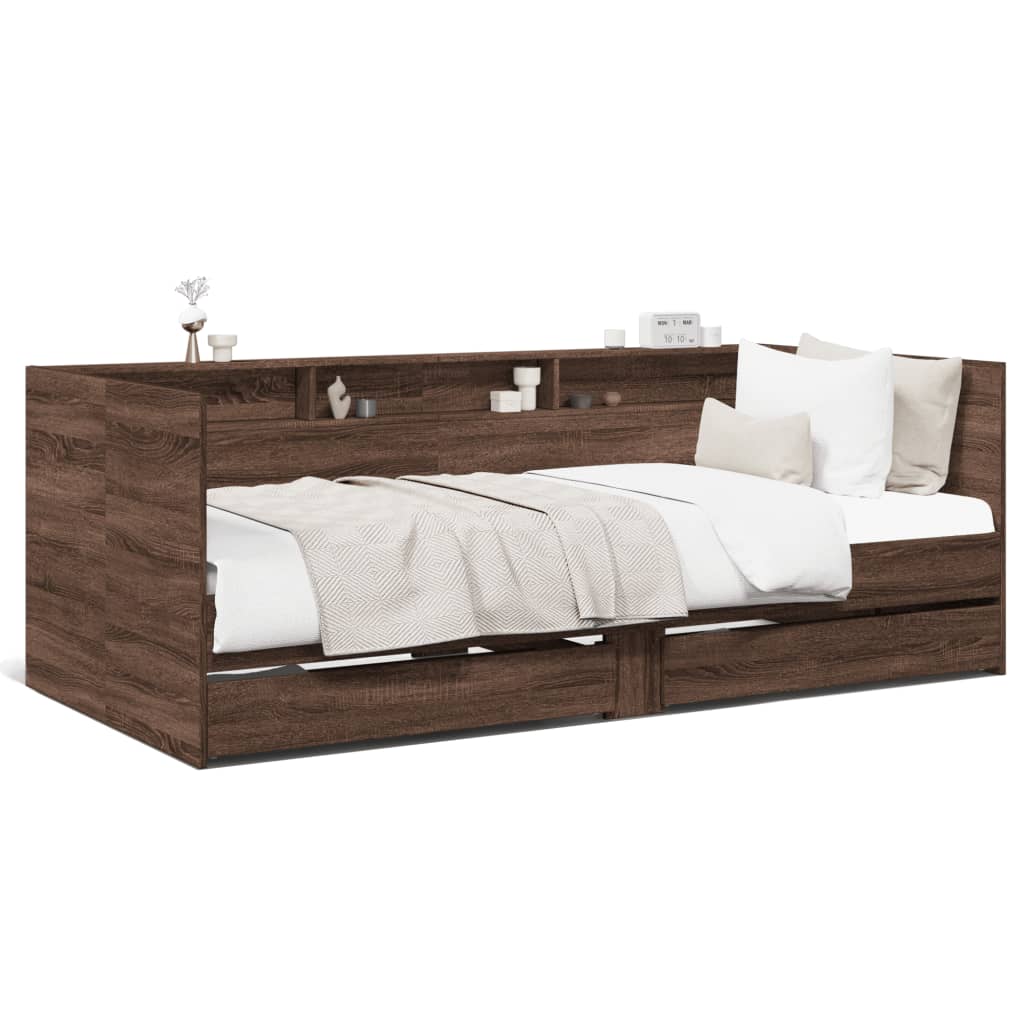 Divano Letto con Cassetti senza Materasso 75x190 cm