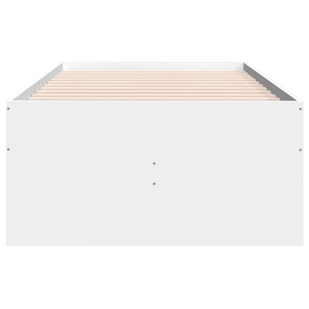 Divano Letto con Cassetti senza Materasso Bianco 100x200 cm