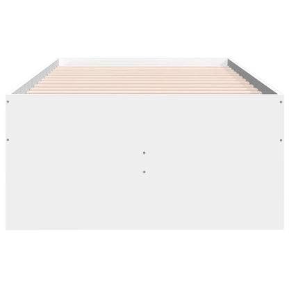 Divano Letto con Cassetti senza Materasso Bianco 100x200 cm