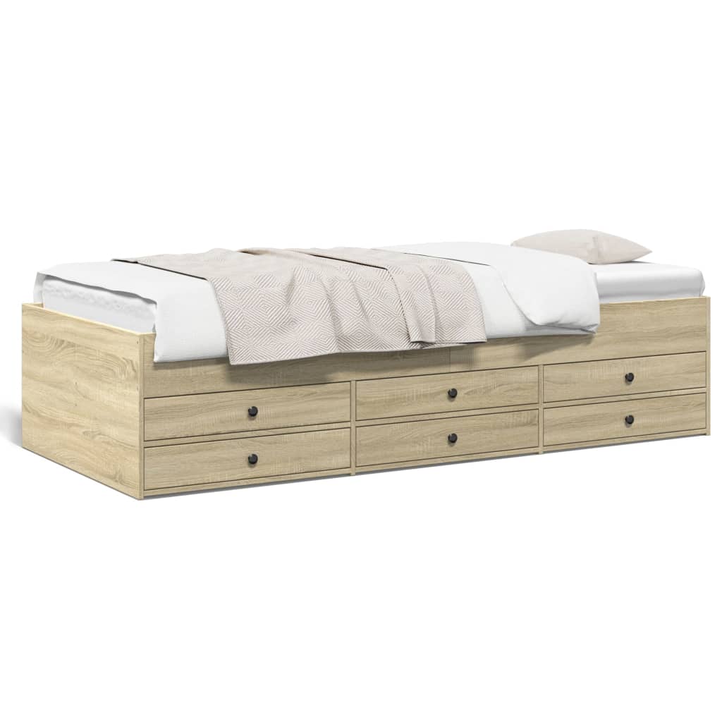 Divano Letto con Cassetti senza Materasso 100x200 cm