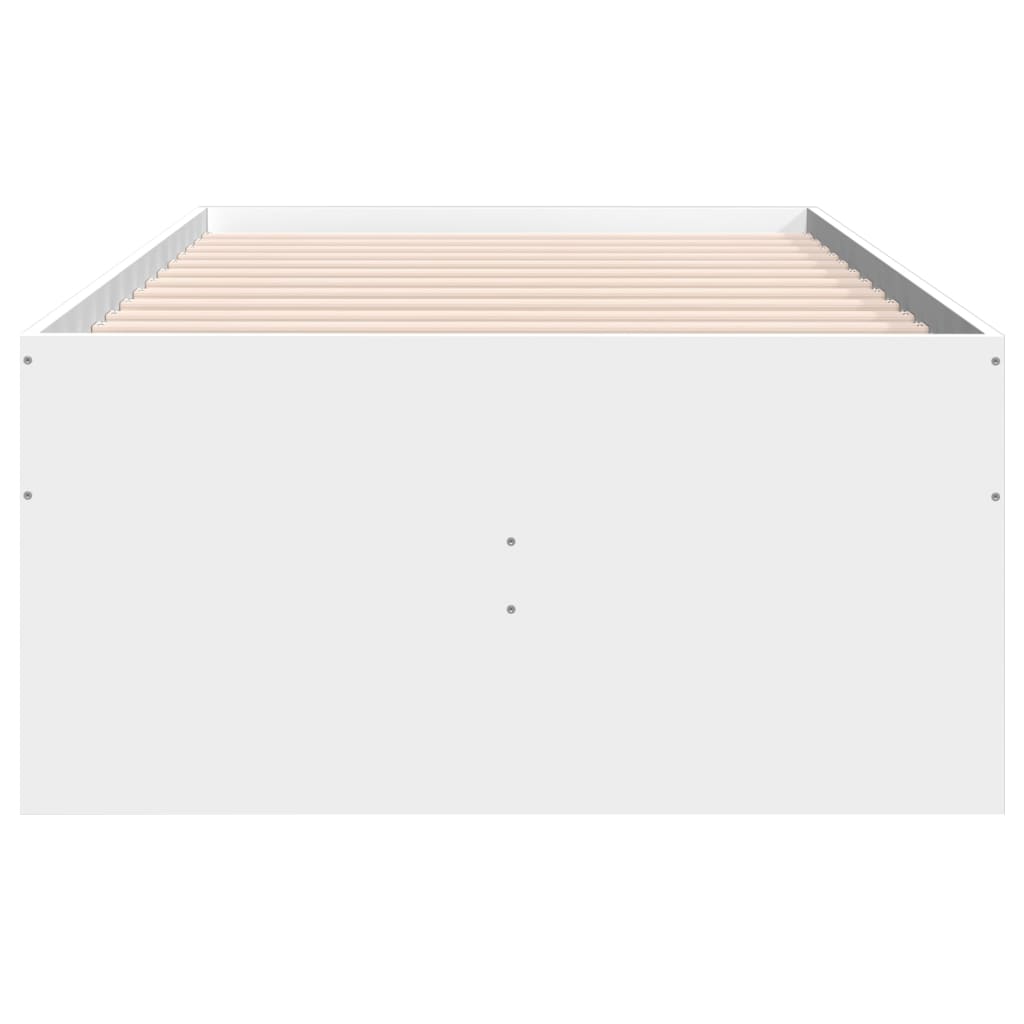 Divano Letto con Cassetti senza Materasso Bianco 90x190 cm