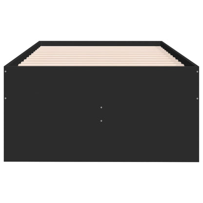 Divano Letto con Cassetti senza Materasso Nero 90x190 cm