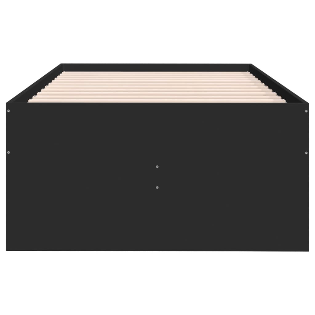 Divano Letto con Cassetti senza Materasso Nero 75x190 cm