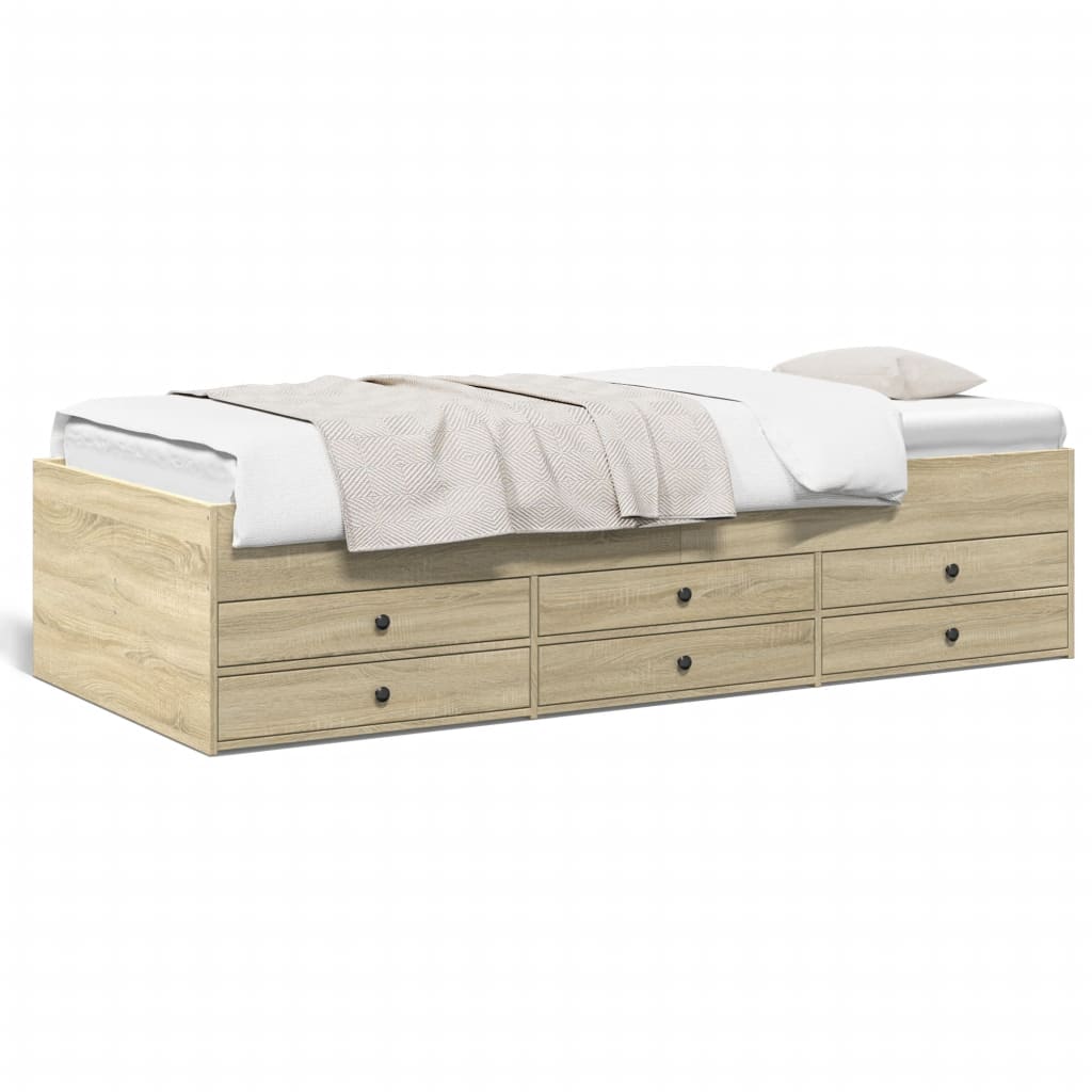 Divano Letto con Cassetti senza Materasso 75x190 cm
