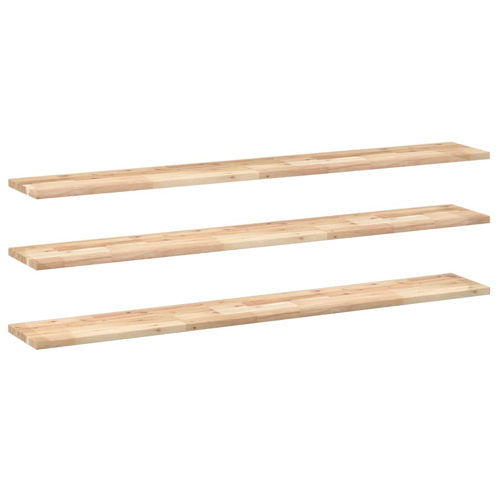 Mensole da Parete 3 pz 140x20x2 cm Legno Acacia Non Trattato
