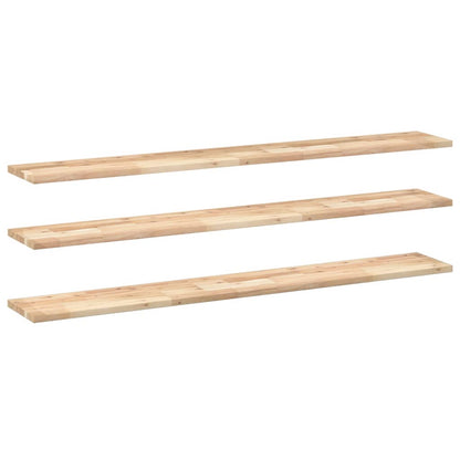 Mensole da Parete 3 pz 160x20x2 cm Legno Acacia Non Trattato