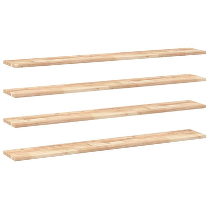 Mensole da Parete 4 pz 160x20x2 cm Legno Acacia Non Trattato