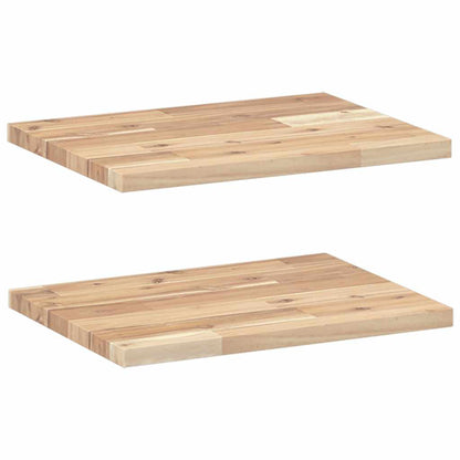 Mensole da Parete 2 pz 40x30x2 cm Legno Acacia Non Trattato