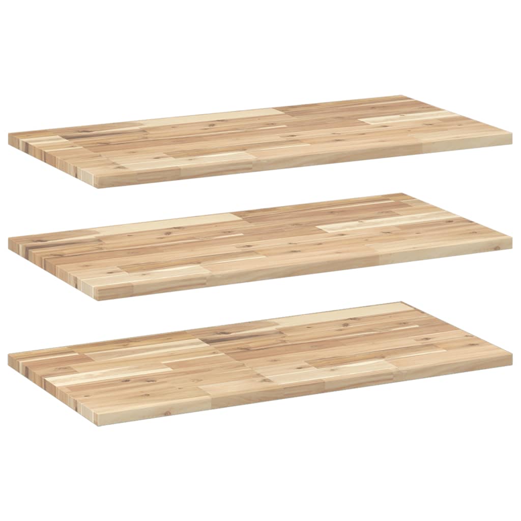 Mensole da Parete 3 pz 60x40x2 cm Legno Acacia Non Trattato