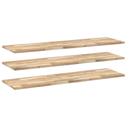 Mensole da Parete 3 pz 140x40x2 cm Legno Acacia Non Trattato