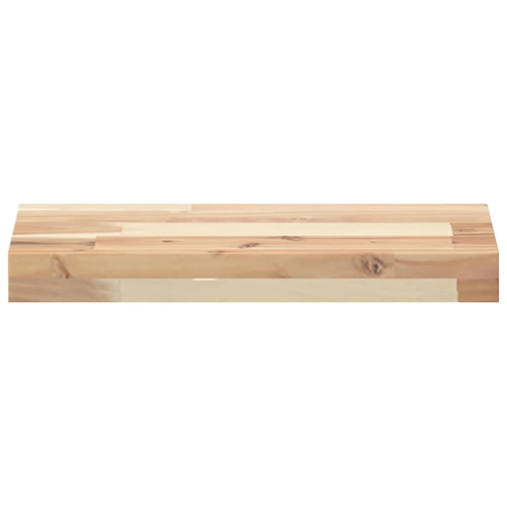 Mensole da Parete 2 pz 60x20x4 cm Legno Acacia Non Trattato