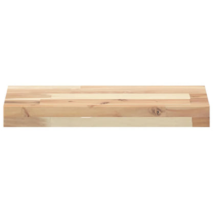 Mensole da Parete 2 pz 60x20x4 cm Legno Acacia Non Trattato