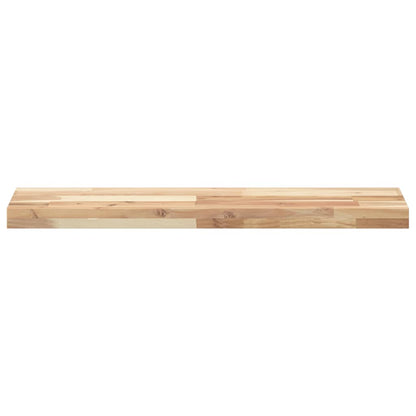 Mensole da Parete 2 pz 80x20x4 cm Legno Acacia Non Trattato