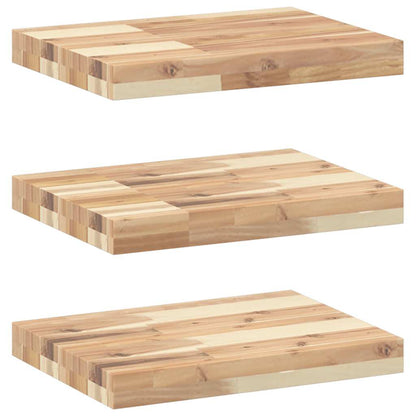 Mensole da Parete 3 pz 40x30x4 cm Legno Acacia Non Trattato