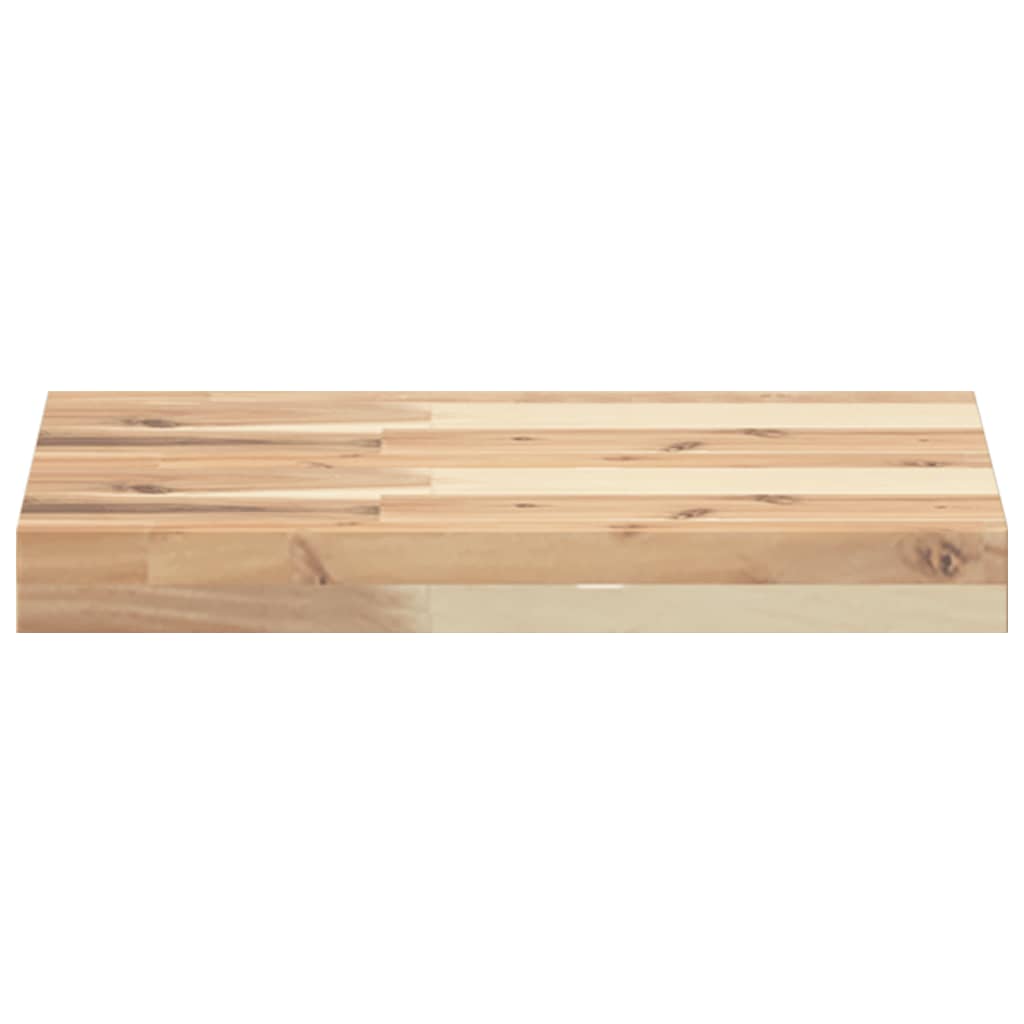 Mensole da Parete 2 pz 60x30x4 cm Legno Acacia Non Trattato