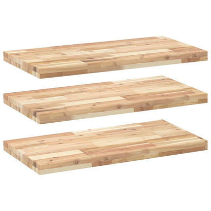 Mensole da Parete 3 pz 100x40x4 cm Legno Acacia Non Trattato