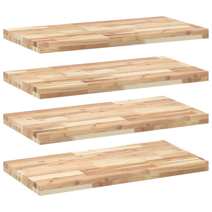 Mensole da Parete 4 pz 100x40x4 cm Legno Acacia Non Trattato