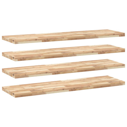 Mensole da Parete 4 pz 140x40x4 cm Legno Acacia Non Trattato