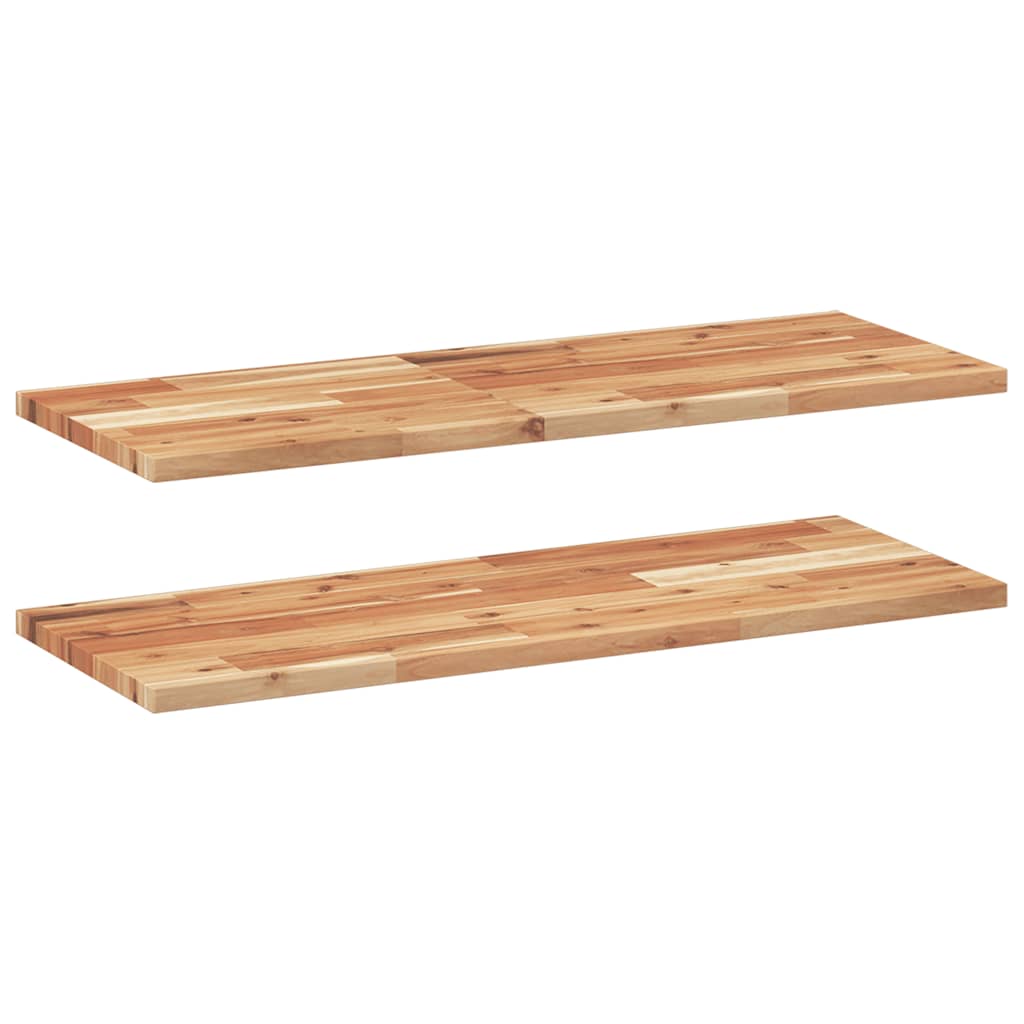 Mensole da Parete 2 pz 80x30x2 cm Legno Acacia Rifinito a Olio