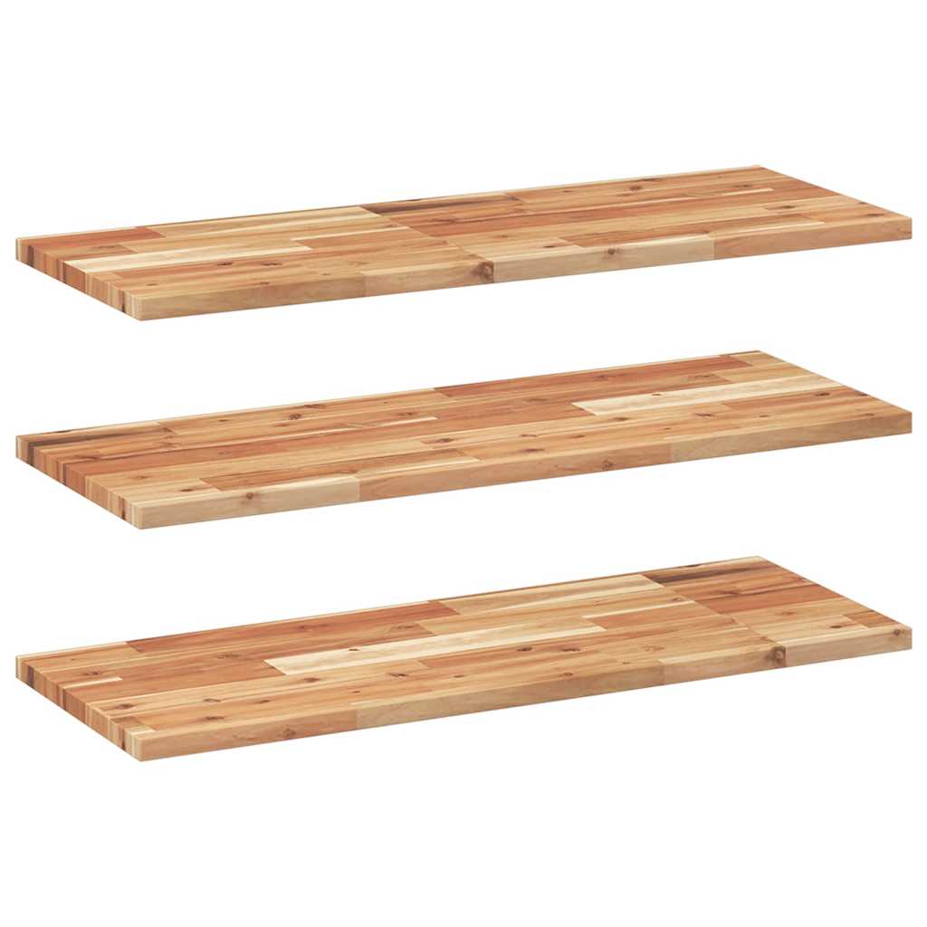 Mensole da Parete 3 pz 80x30x2 cm Legno Acacia Rifinito a Olio