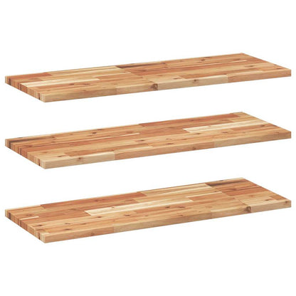 Mensole da Parete 3 pz 80x30x2 cm Legno Acacia Rifinito a Olio