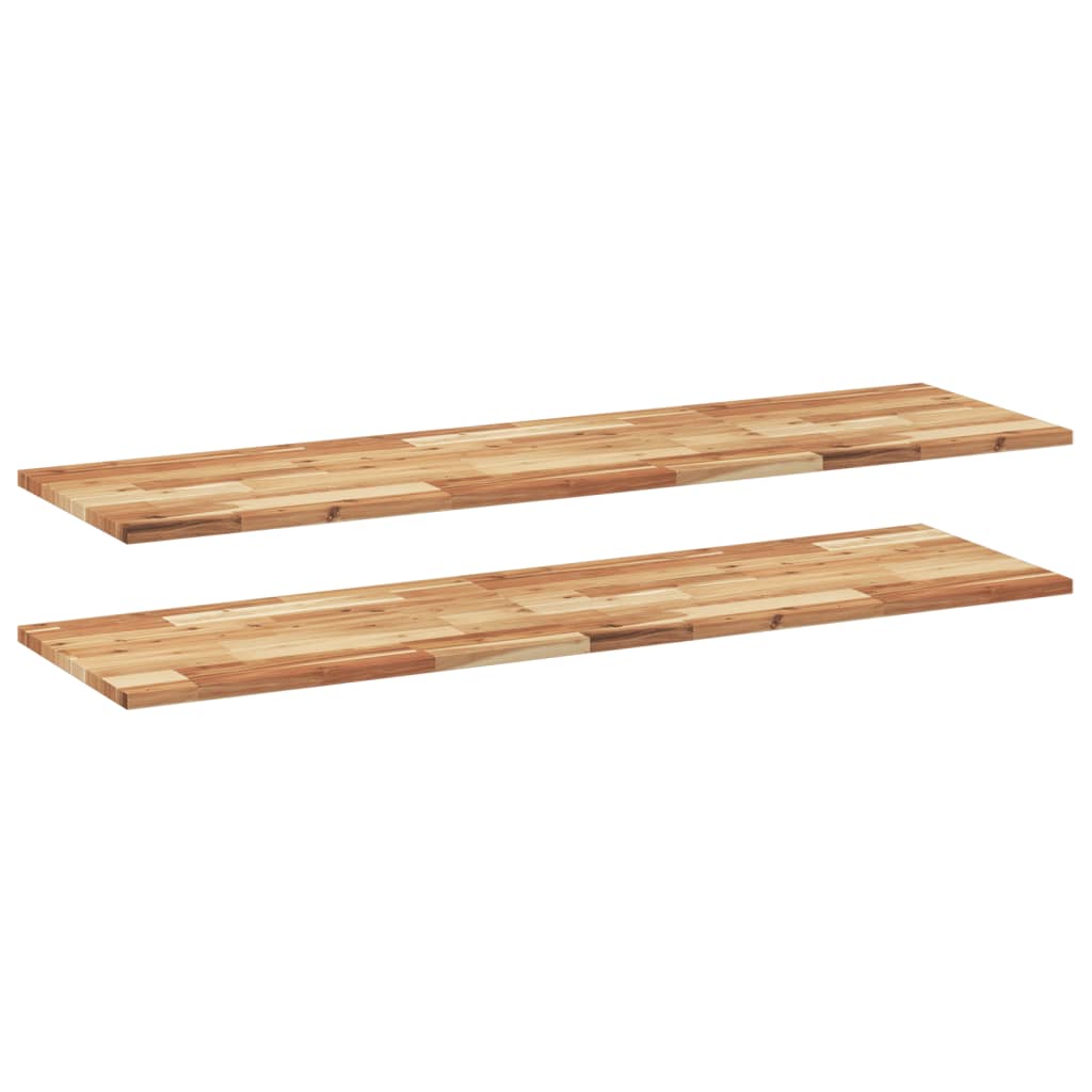 Mensole da Parete 2 pz 120x40x2 cm Legno Acacia Rifinito a Olio