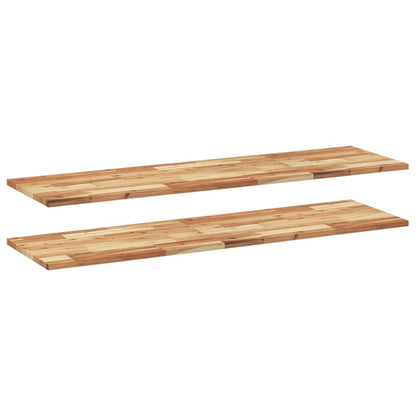 Mensole da Parete 2 pz 120x40x2 cm Legno Acacia Rifinito a Olio