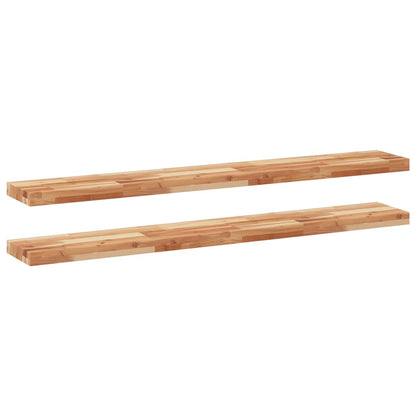 Mensole da Parete 2 pz 160x20x4 cm Legno Acacia Rifinito a Olio
