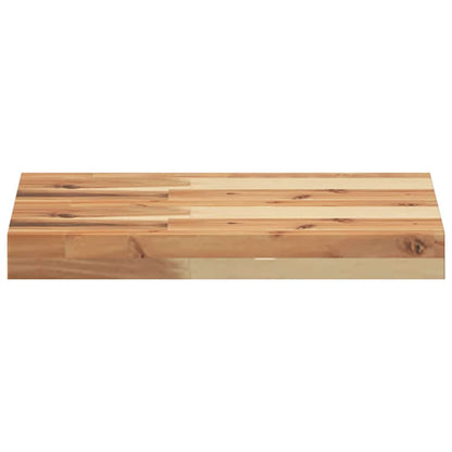 Mensole da Parete 2 pz 40x30x4 cm Legno Acacia Rifinito a Olio