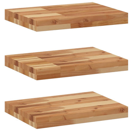 Mensole da Parete 3 pz 60x30x4 cm Legno Acacia Rifinito a Olio