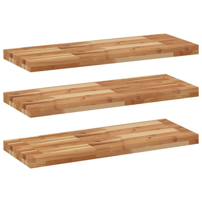Mensole da Parete 3 pz 80x30x4 cm Legno Acacia Rifinito a Olio