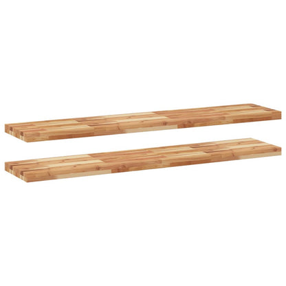 Mensole da Parete 2 pz 120x30x4 cm Legno Acacia Rifinito a Olio